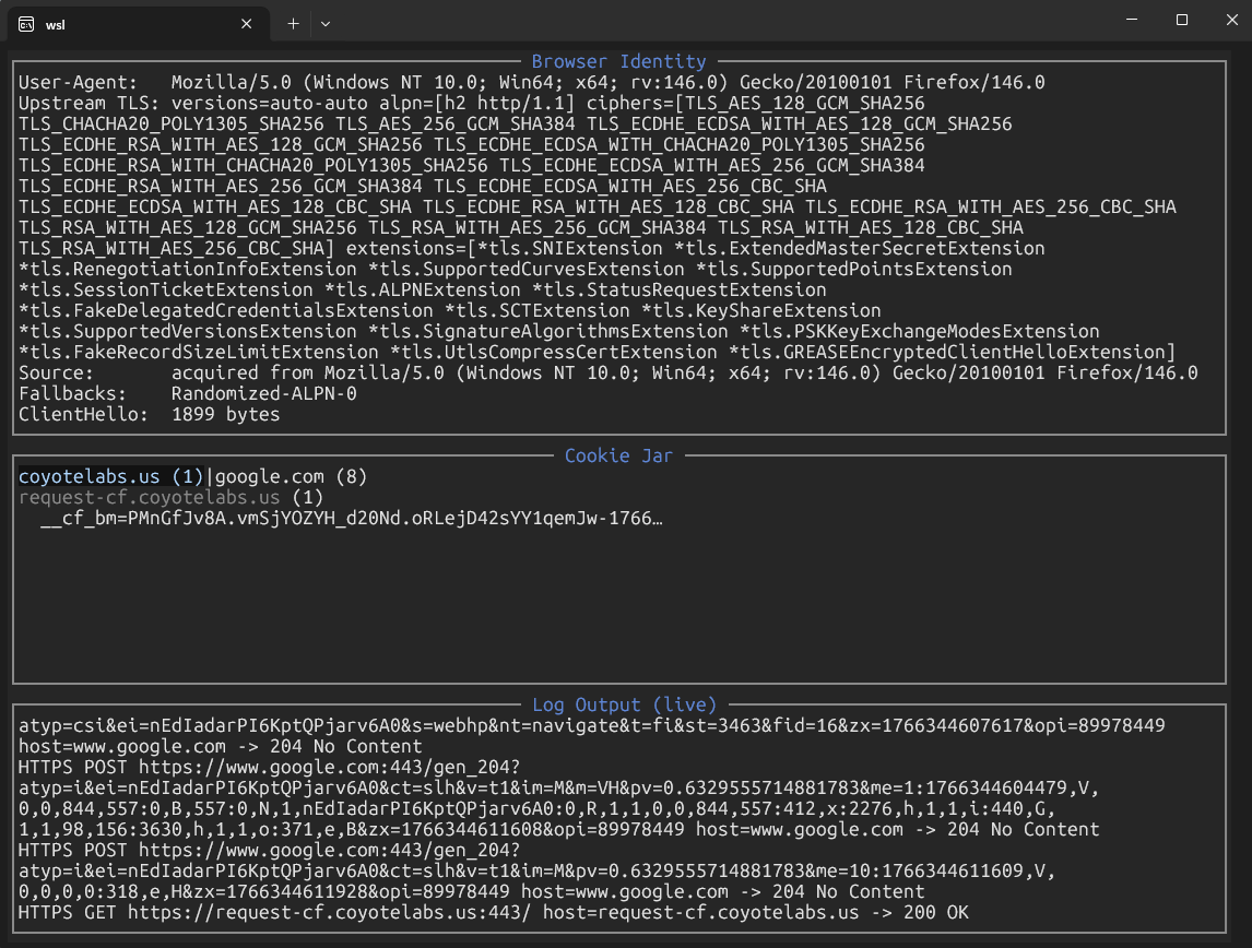 alterego terminal screenshot